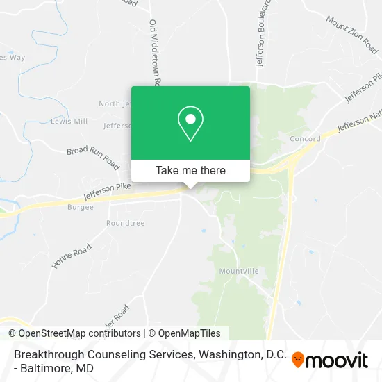 Breakthrough Counseling Services map