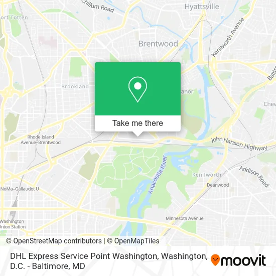 DHL Express Service Point Washington map