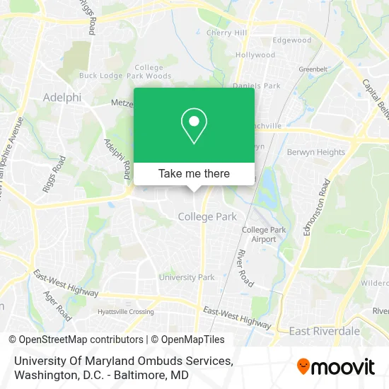 University Of Maryland Ombuds Services map