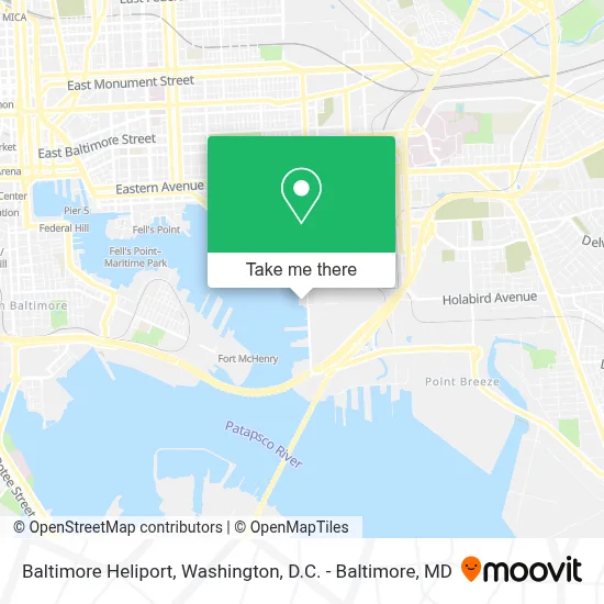 Baltimore Heliport map