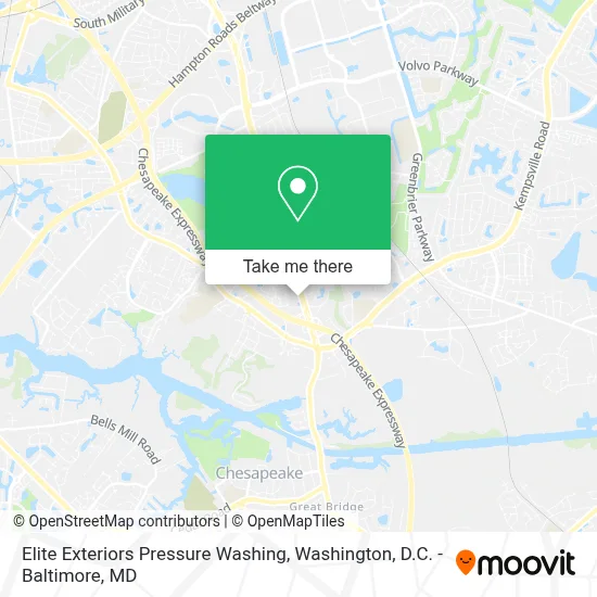 Elite Exteriors Pressure Washing map