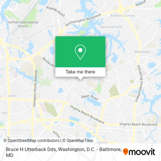 Bruce H Utterback Dds map