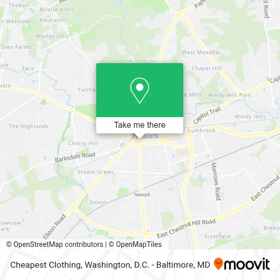 Cheapest Clothing map