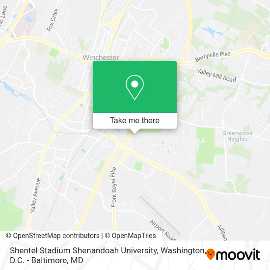 Shentel Stadium Shenandoah University map