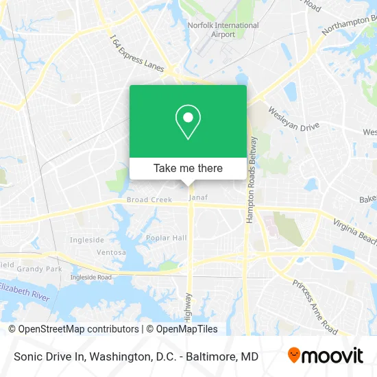 Sonic Drive In map