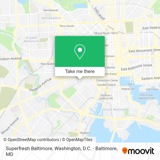 Superfresh Baltimore map