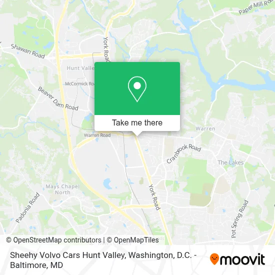 Sheehy Volvo Cars Hunt Valley map