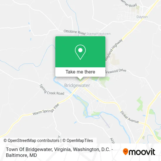 Town Of Bridgewater, Virginia map