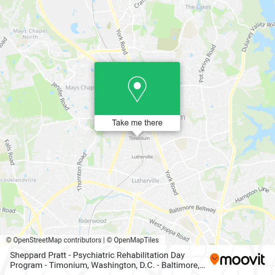 Sheppard Pratt - Psychiatric Rehabilitation Day Program - Timonium map