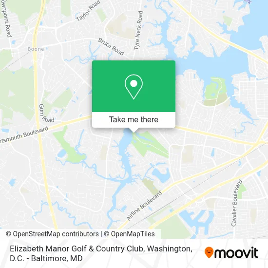 Elizabeth Manor Golf & Country Club map