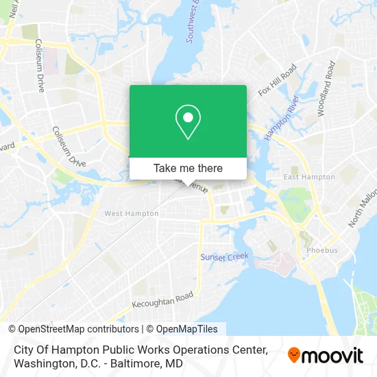 City Of Hampton Public Works Operations Center map