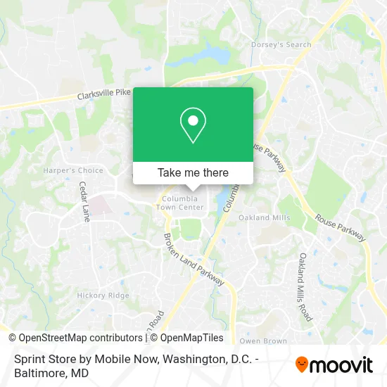 Sprint Store by Mobile Now map