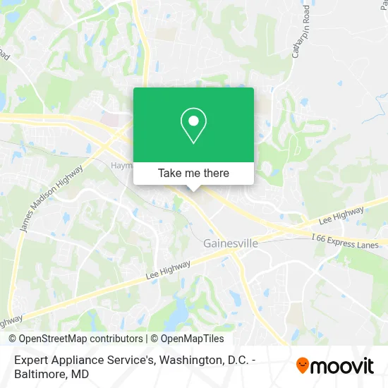 Expert Appliance Service's map