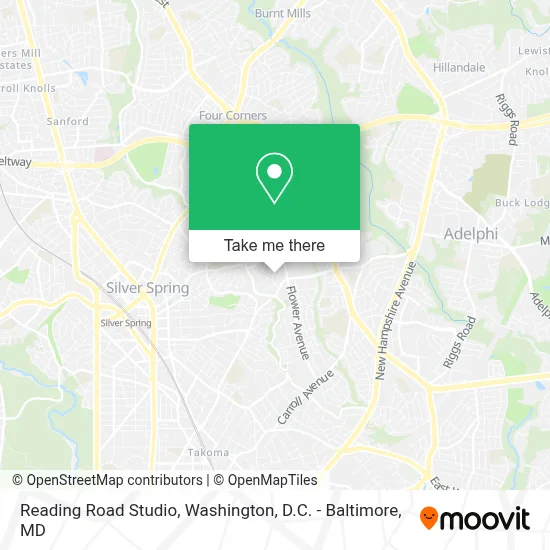 Reading Road Studio map