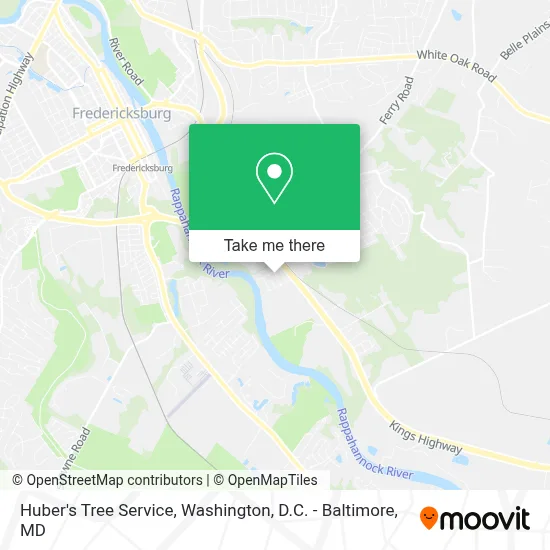 Huber's Tree Service map