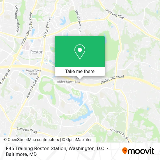 F45 Training Reston Station map
