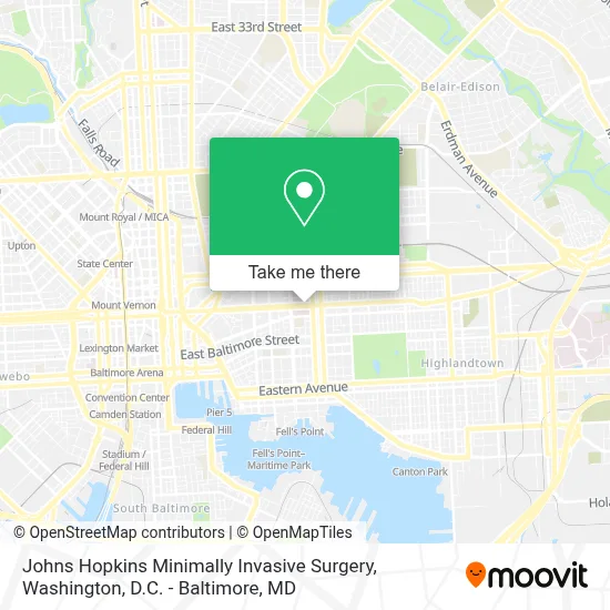 Johns Hopkins Minimally Invasive Surgery map