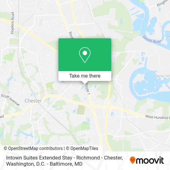 Intown Suites Extended Stay - Richmond - Chester map