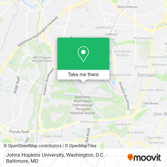 Johns Hopkins University map
