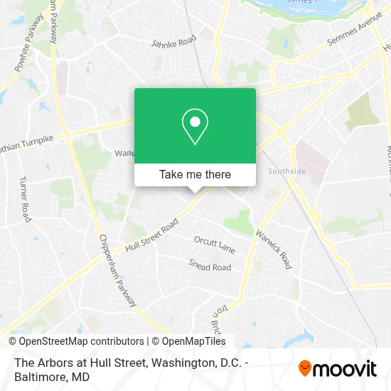 The Arbors at Hull Street map