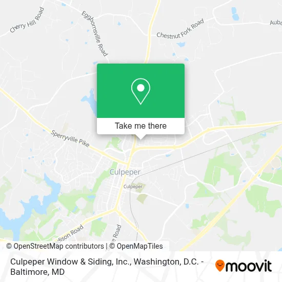 Culpeper Window & Siding, Inc. map
