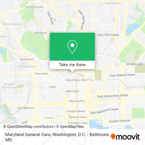Maryland General Care map