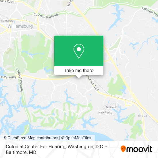 Colonial Center For Hearing map