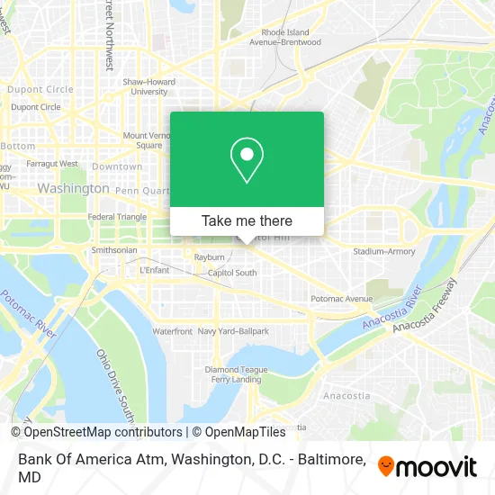 Bank Of America Atm map