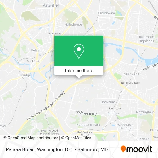 Panera Bread map