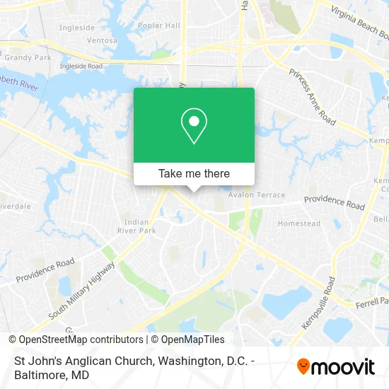 St John's Anglican Church map