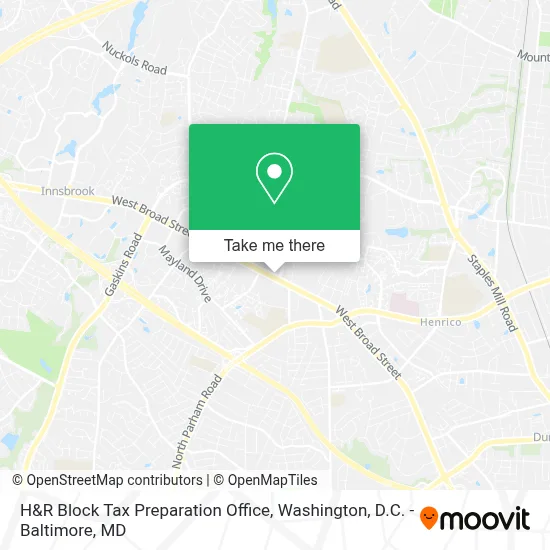 H&R Block Tax Preparation Office map