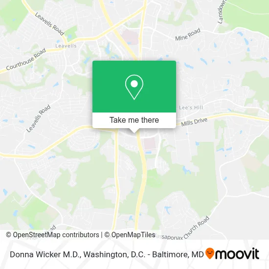 Donna Wicker M.D. map