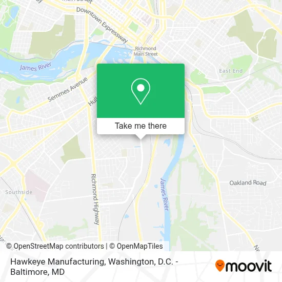 Hawkeye Manufacturing map