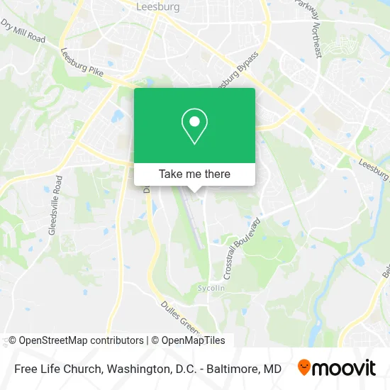 Free Life Church map