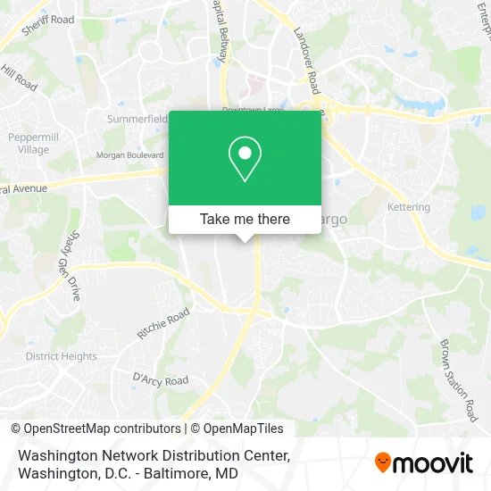 Washington Network Distribution Center map