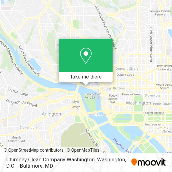 Chimney Clean Company Washington map