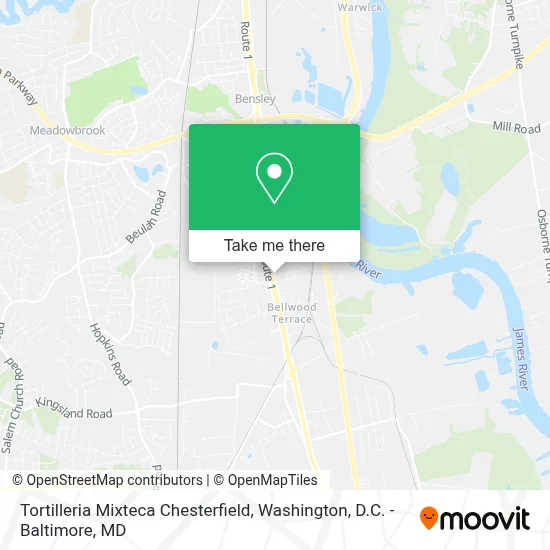 Tortilleria Mixteca Chesterfield map