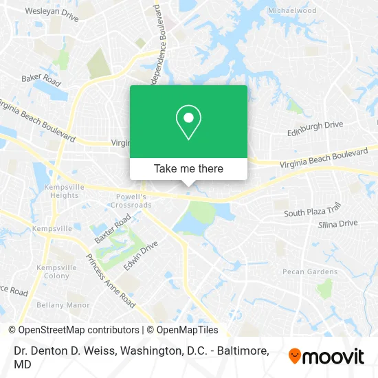Dr. Denton D. Weiss map