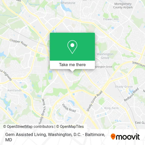 Gem Assisted Living map