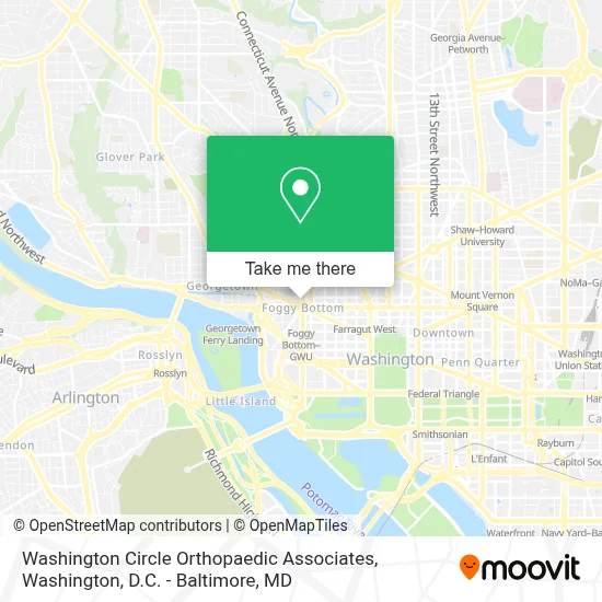 Washington Circle Orthopaedic Associates map