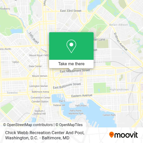 Chick Webb Recreation Center And Pool map