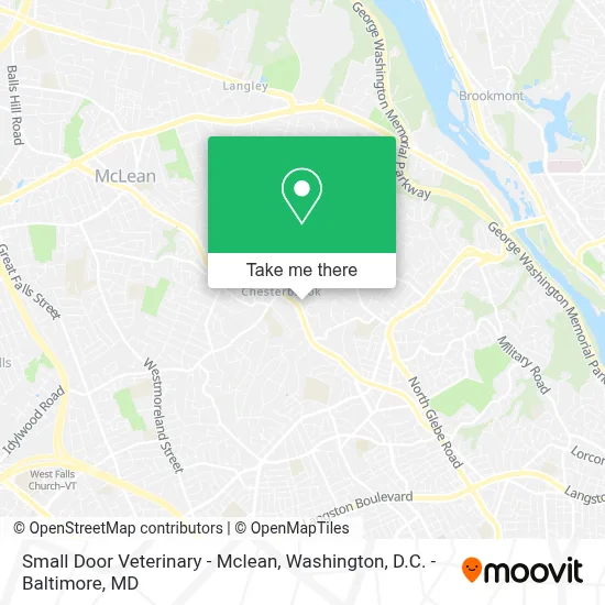 Small Door Veterinary - Mclean map