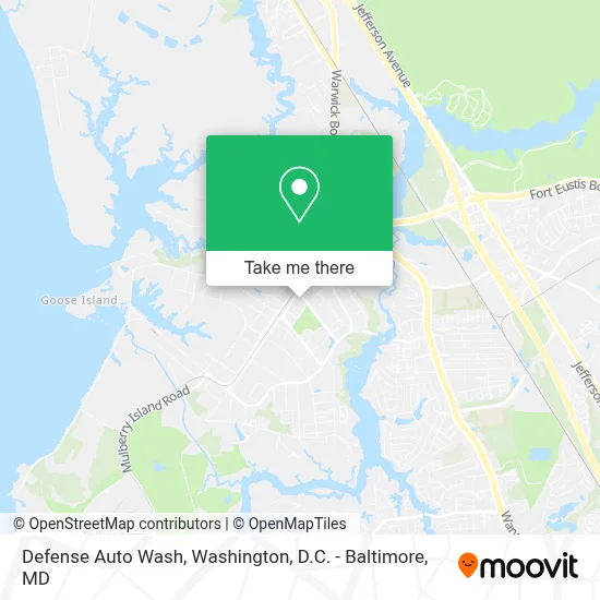 Defense Auto Wash map