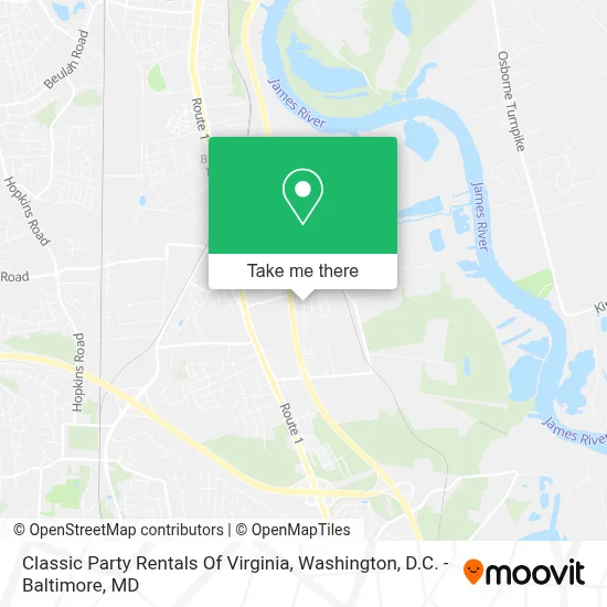 Classic Party Rentals Of Virginia map