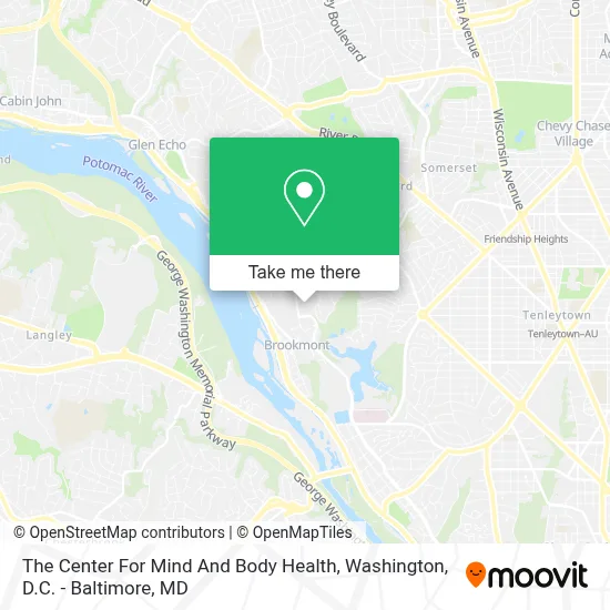 The Center For Mind And Body Health map