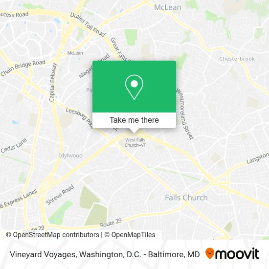 Vineyard Voyages map