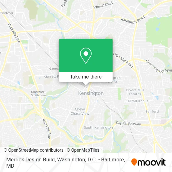 Merrick Design Build map