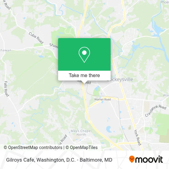 Gilroys Cafe map