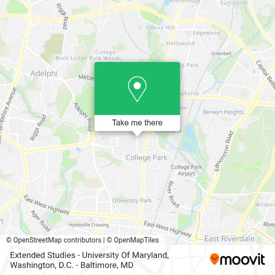 Extended Studies - University Of Maryland map