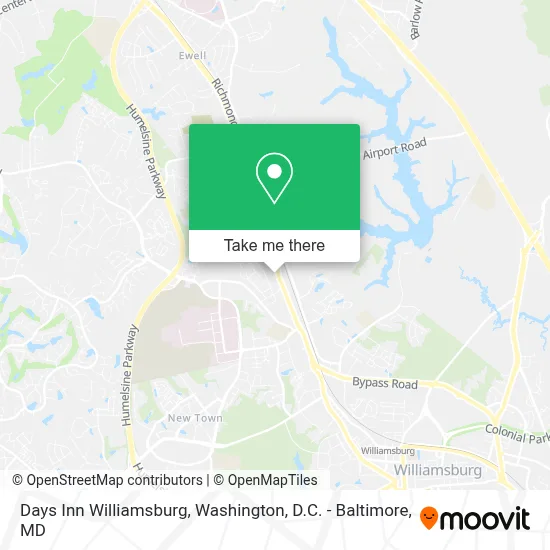 Days Inn Williamsburg map